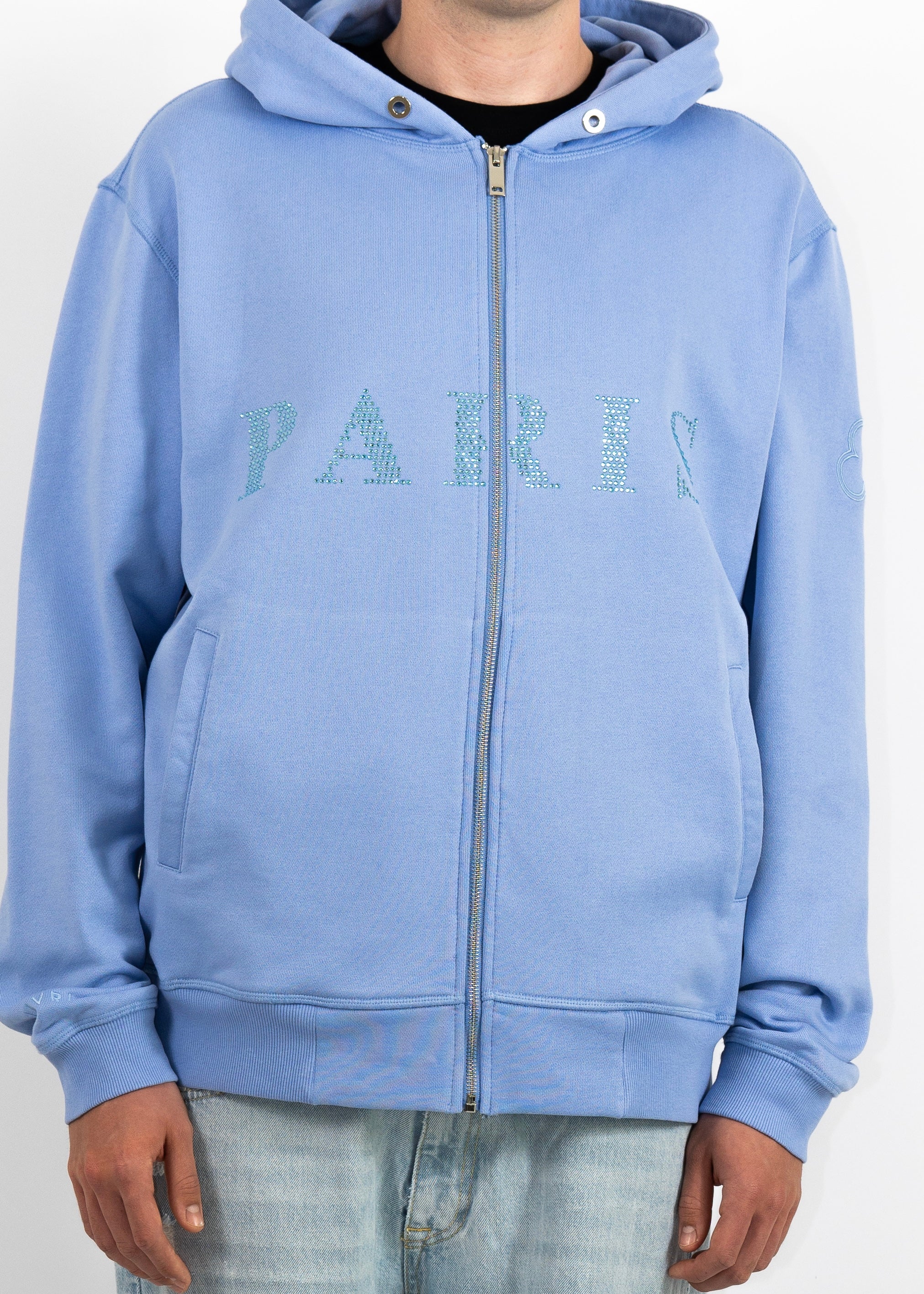 PARIS RHINESTONE ZIP-HOODIE